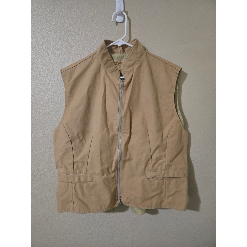 Schaefer Outfitter Tan Canvas Western Vest Style 906 Made in USA Womens XL